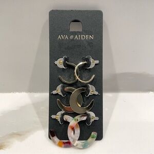 NEW Ava & Aiden Hoop Earrings Set
